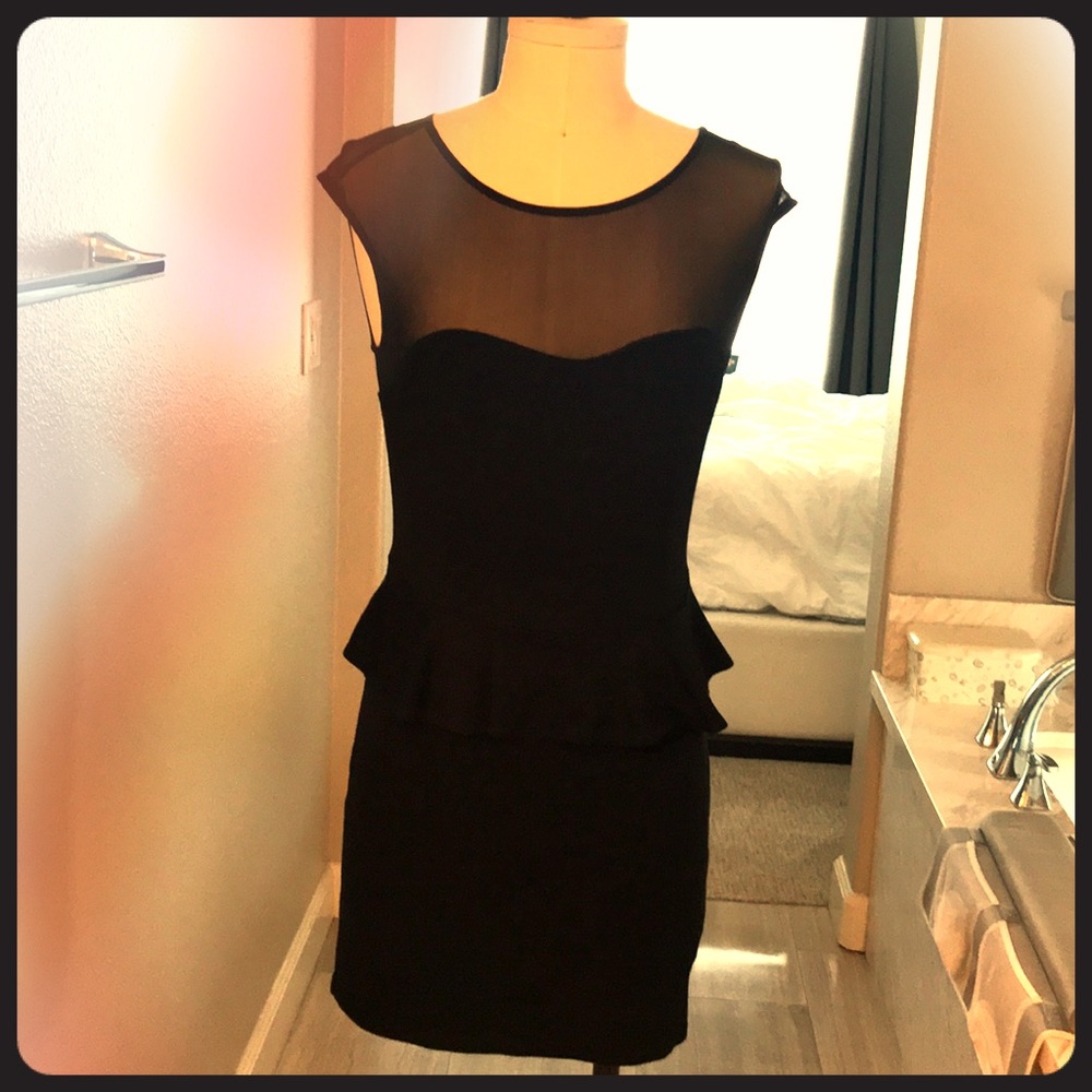 Black peplum dress